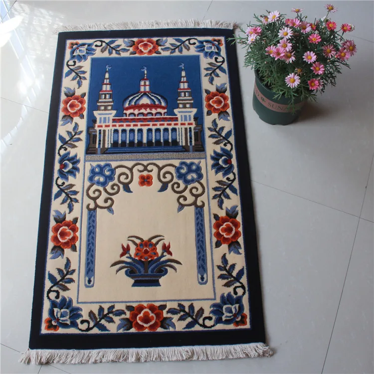 MU Supplier wool thickened sajadah muslim prayer mat janamaz islamic prayer mat customized muslim worship travel prayer mat