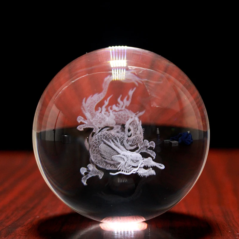 JY Best design custom K9 60mm clear glass 3d laser engraving crystal ball