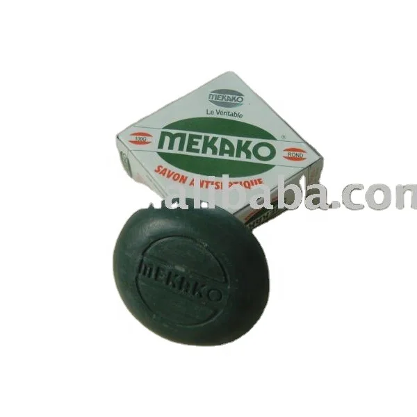 black antiseptic hand wash soap OEM 100g original round mekako natural antiseptic raw african black soap Indonesia