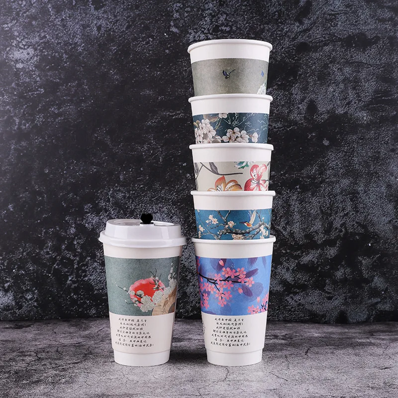 Custom Design Made Manufacturer Compostable 8Oz Single Wall Coffee Coke Paper Cup