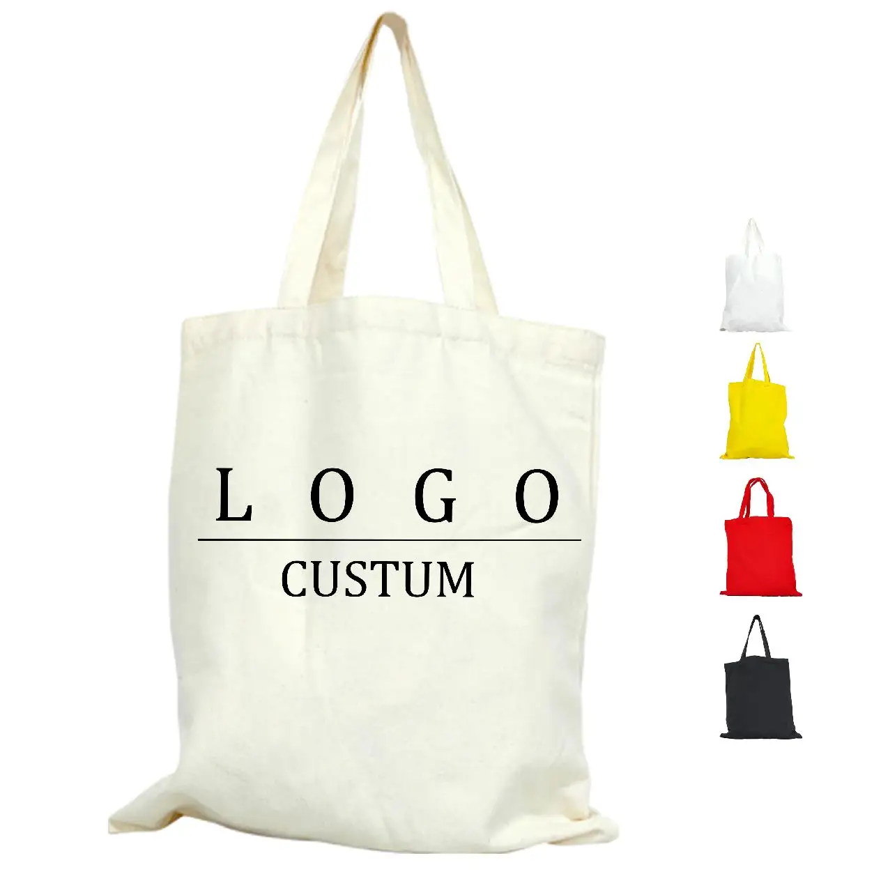 Pocket Large Capacity Multifunctional Shopping Shoulder Dual-purpose Tutorial Custom Printed Cotton Canvas Tote Bag
