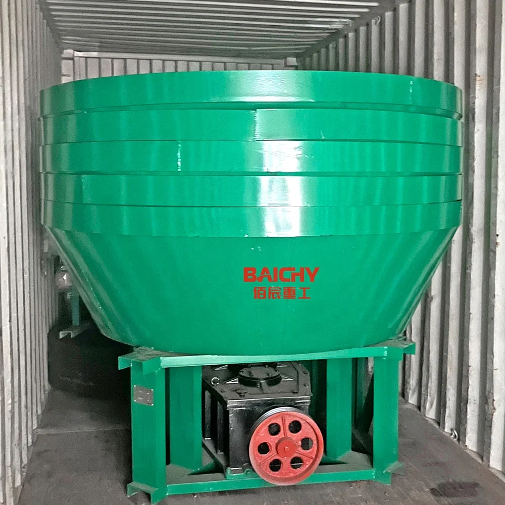 Factory Price Three Wheel Roller Round Wet Pan Mills Gold Ore Dressing Wet Pan Grinding Mill Machine Price For Gold Ore Mining