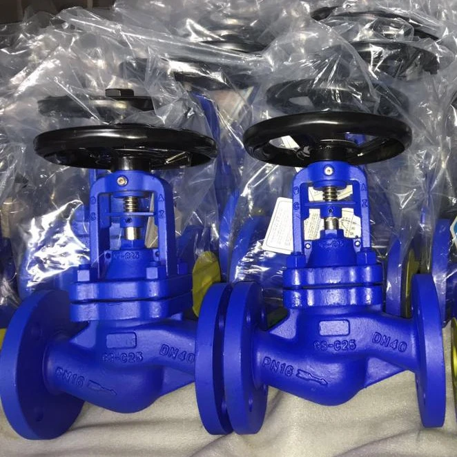 
DIN double seal bellow globe valve flanged ends WCB CF8 CF8M 