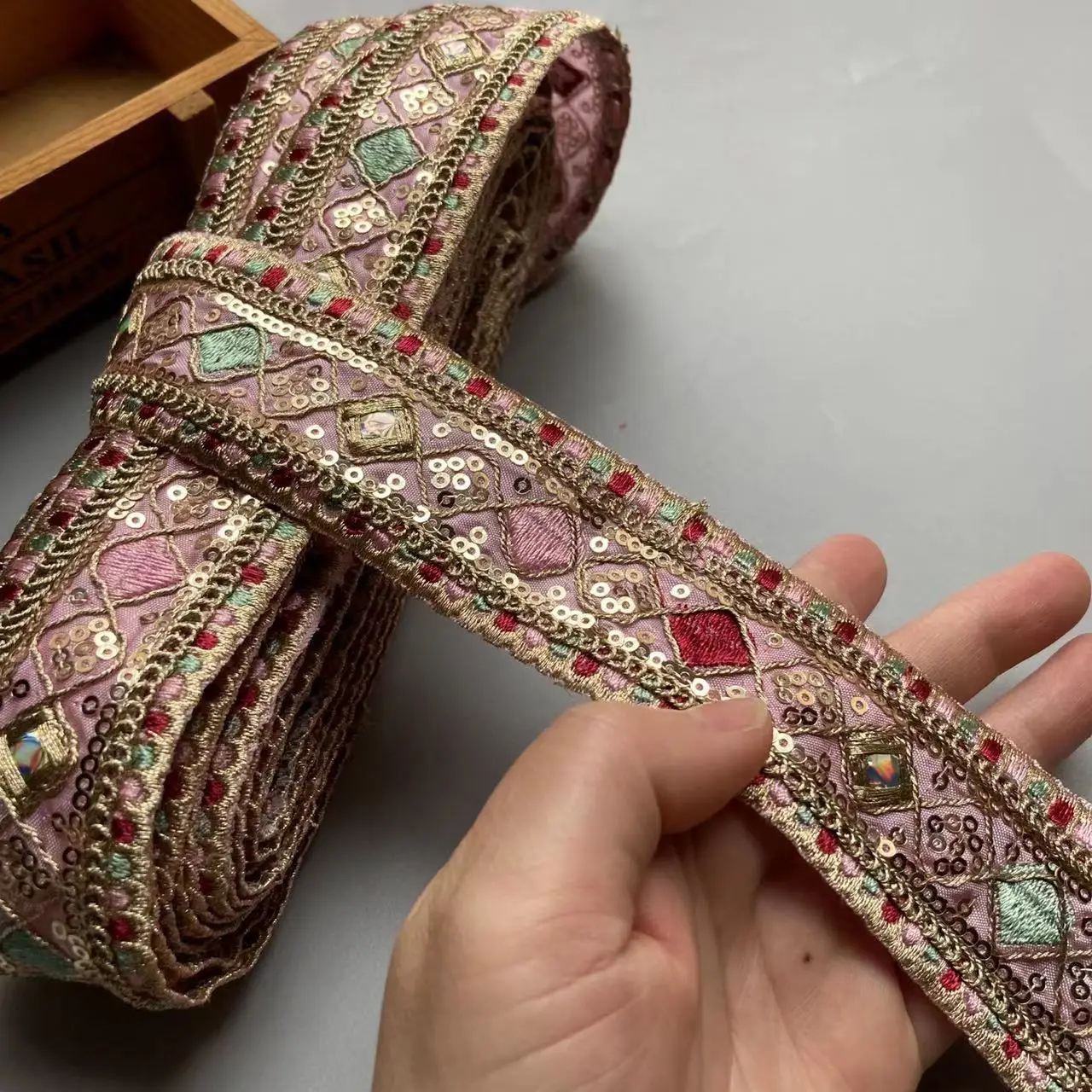 Embroidery Flower DIY Sewing Accessories for Curtain Shoes Clothing  Lace Fabric Trim Ribbon