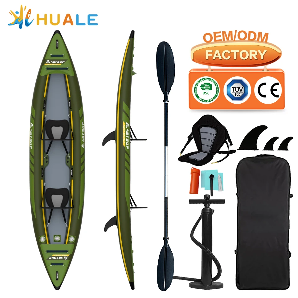 Factory Direct Sale Kayak Inflatable Boat Fishing Kayak Pedal Drive High Speed Pvc Rowing Canoe Rigid Surfing Water Sup Game