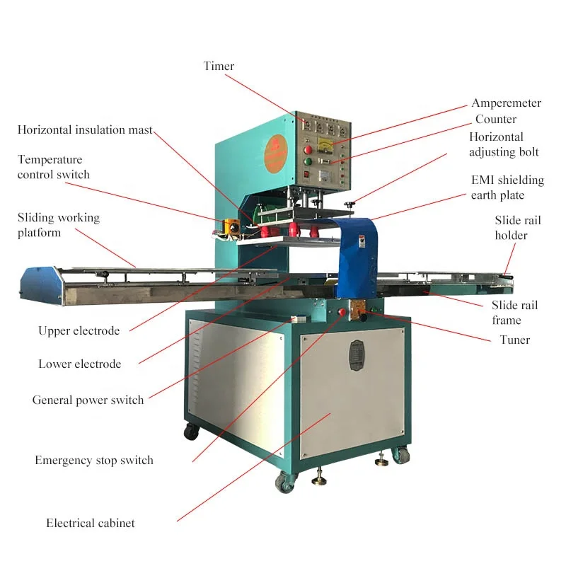 JINGSHUN Push Plate High Frequency Embossing Welding Machine For PVC Rubber Leather Car Mats High Frequency Welding Machine