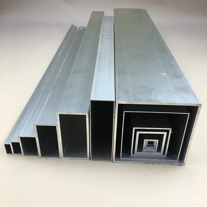 6061 6063 7075 metal aluminium alloy al aluminum seamless rectangular tube pipe manufacturer