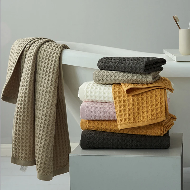 5 star hotel Wholesale Towel Set Hot Selling Super waffle Cotton Polyester luxury Bath Towels