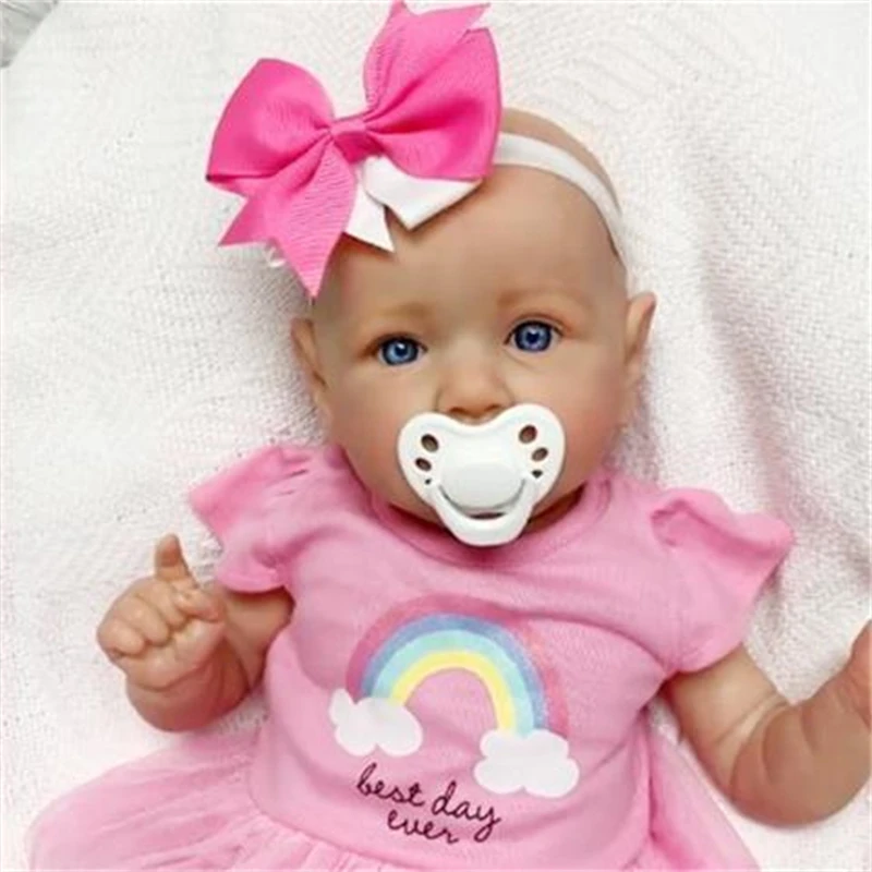 NPK 55cm American dolls Gift Kid Toys Realistic Baby Doll Silicone Reborn Baby Dolls Lifelike