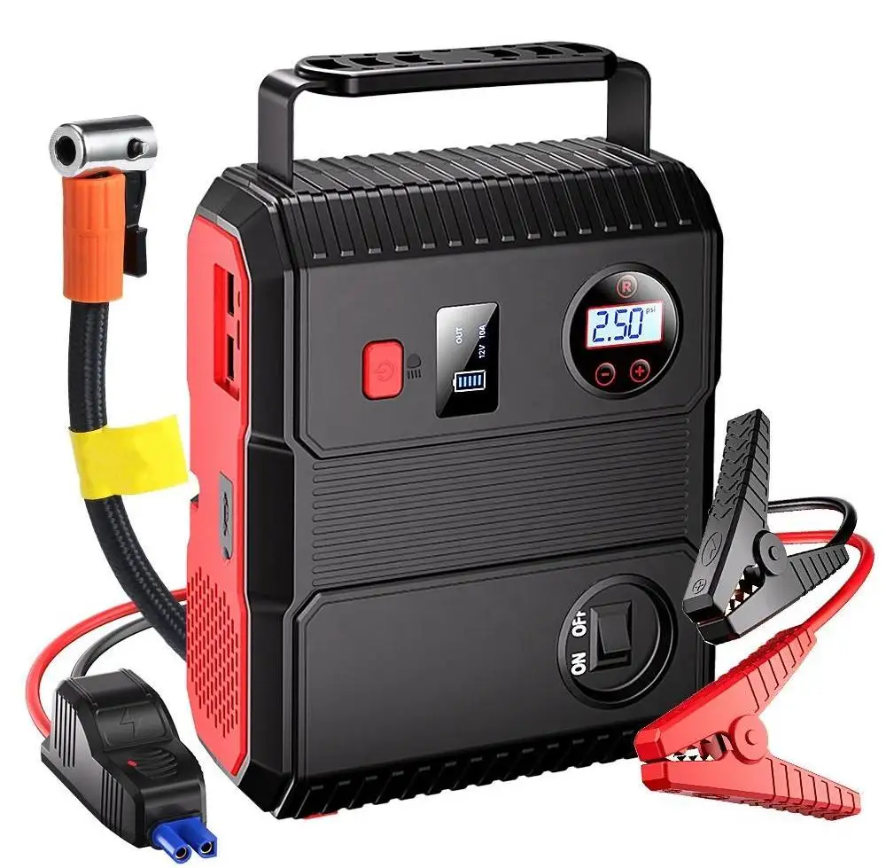 2024 new Jump Starter With Air Compressor 12V 24000mAh 3000A Car Battery 150 PSI Portable Car Jump Starter With Tyre Inflator
