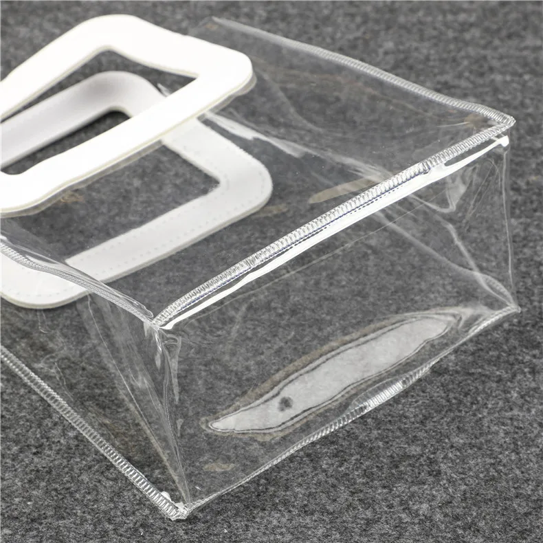 Fashionable Clear Laser PVC Transparent Tote Hand Bag Popular