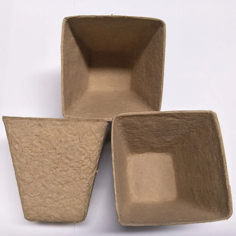 3.15 Inch Square Seed Starter Tray Seedling Pots Organic Peat Pots for Seedlings Seed Starter Pots