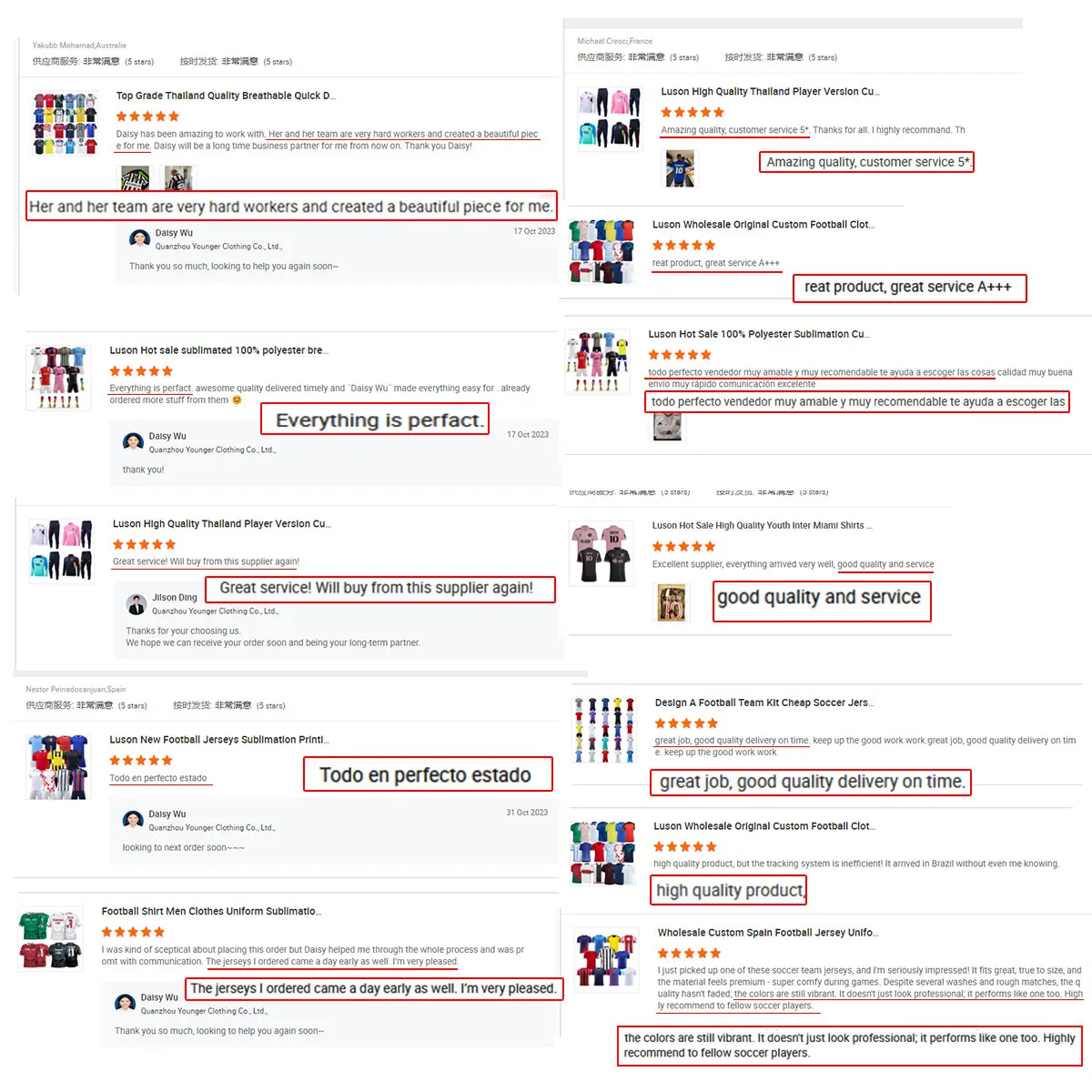 LUSON Factory Real Man Soccer Wear Soccer Jersey Uniform Thai Quality Custom Football Jersey