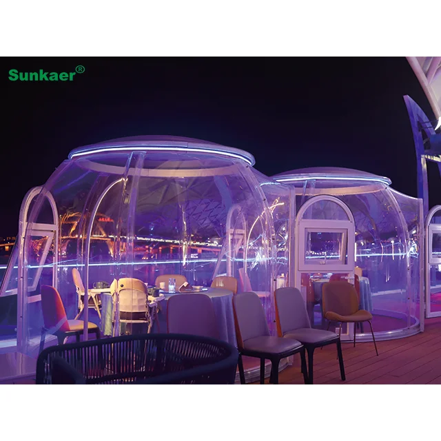 Top aluminum factory price Outdoor Polycarbonate Dome Room Aluminum Dome House Luxury Clear Pc Sheet Dome