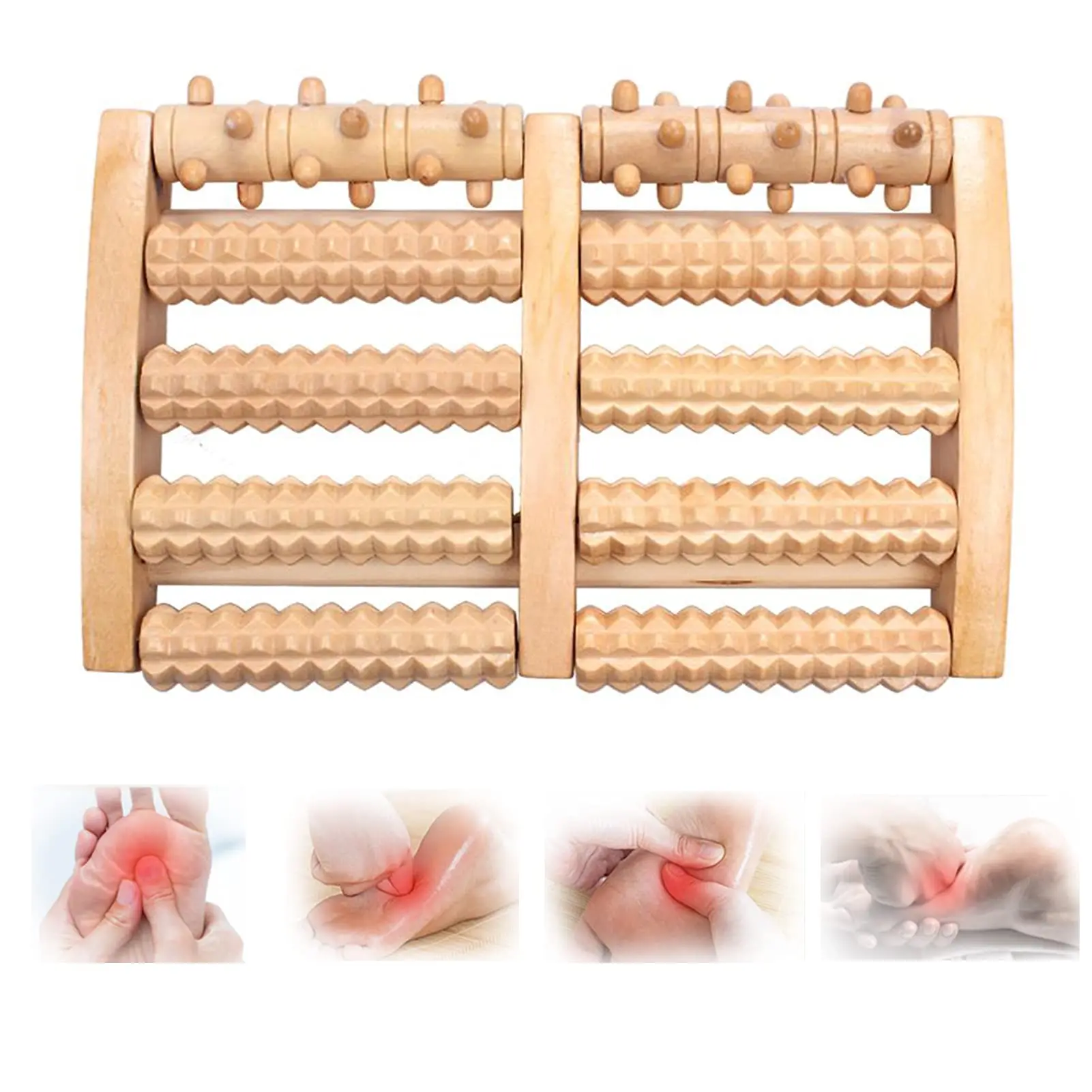 Wholesale Home-Use Wooden Rollers Foot Massager Wooden Foot Massager