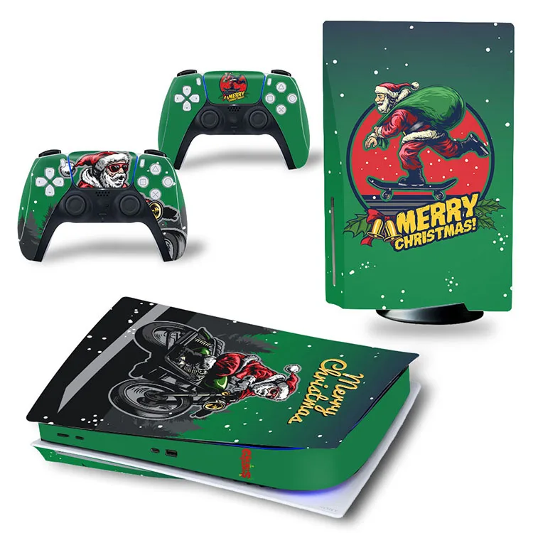 Christmas Santa Claus Sticker Cover Skin Decal Vinyl Console Controller Skin For Playstation 5 PS5
