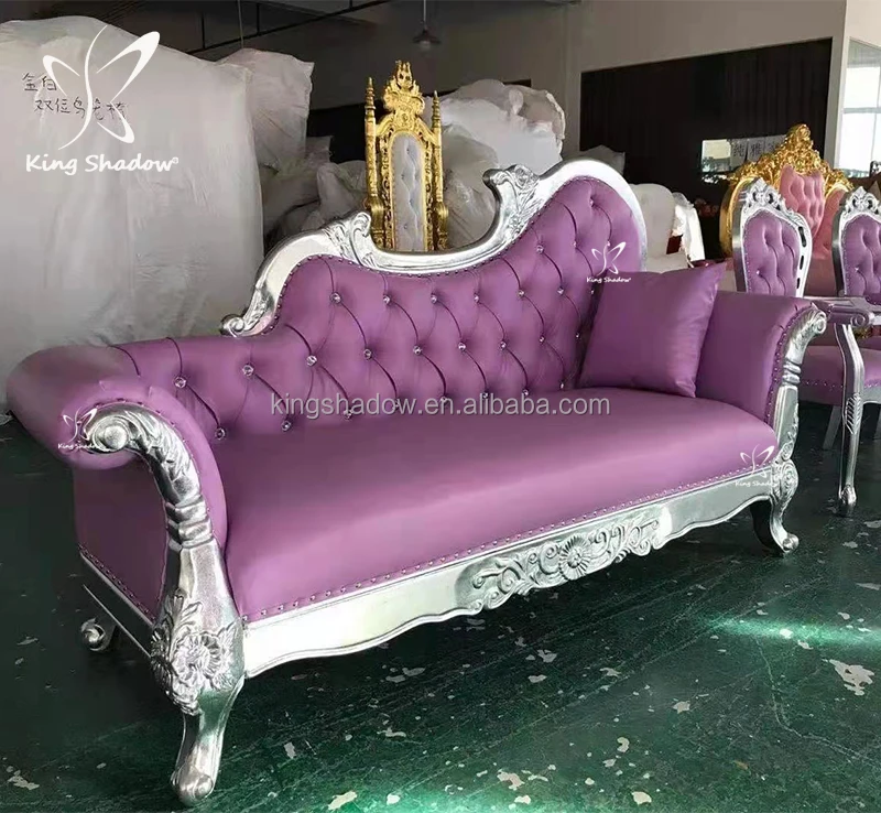 Hot sale waiting sofa royal leather waiting sofa beauty salon sofa with pillow