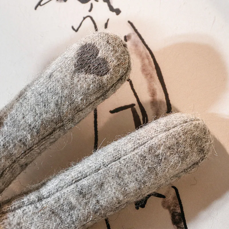 Оптовая продажа новая кашемировая плотная теплая Женская варежка для сенсорного экрана холодная и ветрозащитная