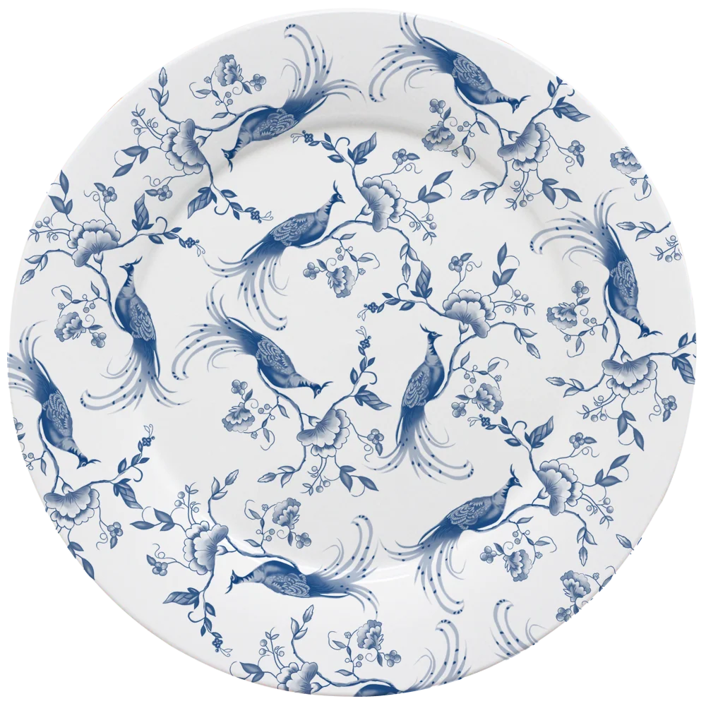 INT Tableware wholesale white and blue design  luxury ceramic plate dish bone china wedding dinnerware set