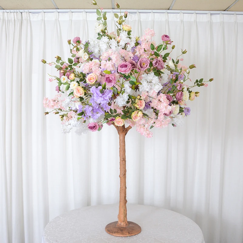 Wedding Table Flower tree Centerpiece Ornament roses tree silk artificial cherry blossom tree