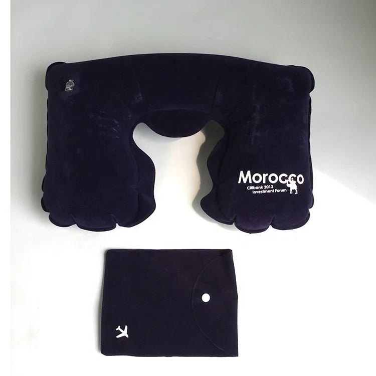5 in 1 portable inflatable travel kit with neck pillow, eye mask, earplug, slipper, pvc bag
