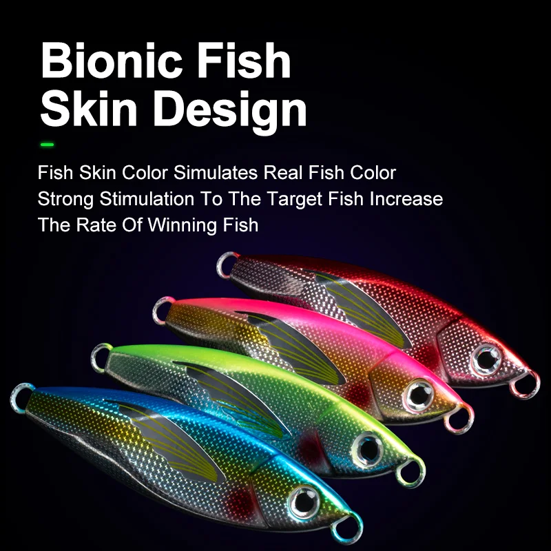 Dubstep Alloy Metal Slow Pitch Jig Lure Shore Hard Artificial 30g-120g Jigging Lure Bass Jig Sea Boat Sinking Lures Fishing