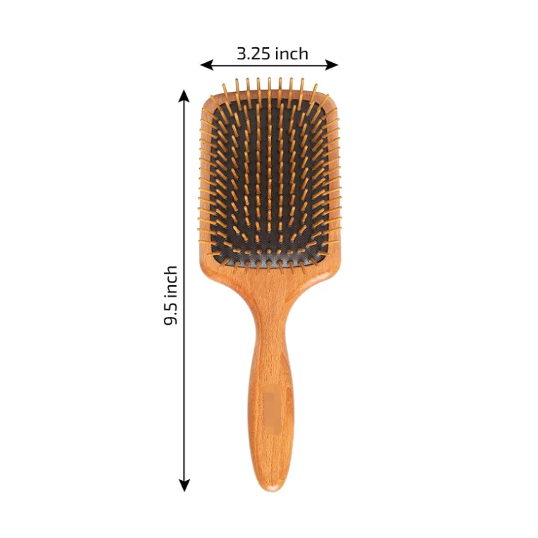 wood hair brush private label hairbrushes detangling extension brush wood bristles wooden detangling comb personalized hair comb