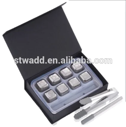 INEEDU STWADD High Quality Stainless ice cube,STWADD Whiskey Stone square shaped Whiskey Stone