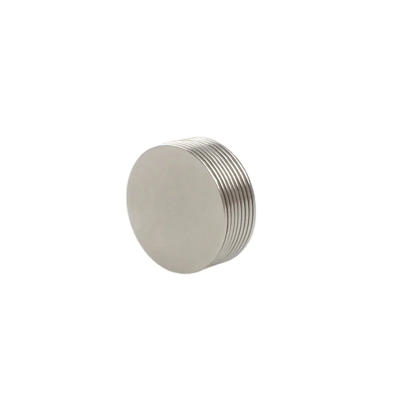 Custom Permanent N52 Round Disc Shape Magnet Small Disc Circular Neodymium Magnetic Materials with 3M Adhesive for Industrial