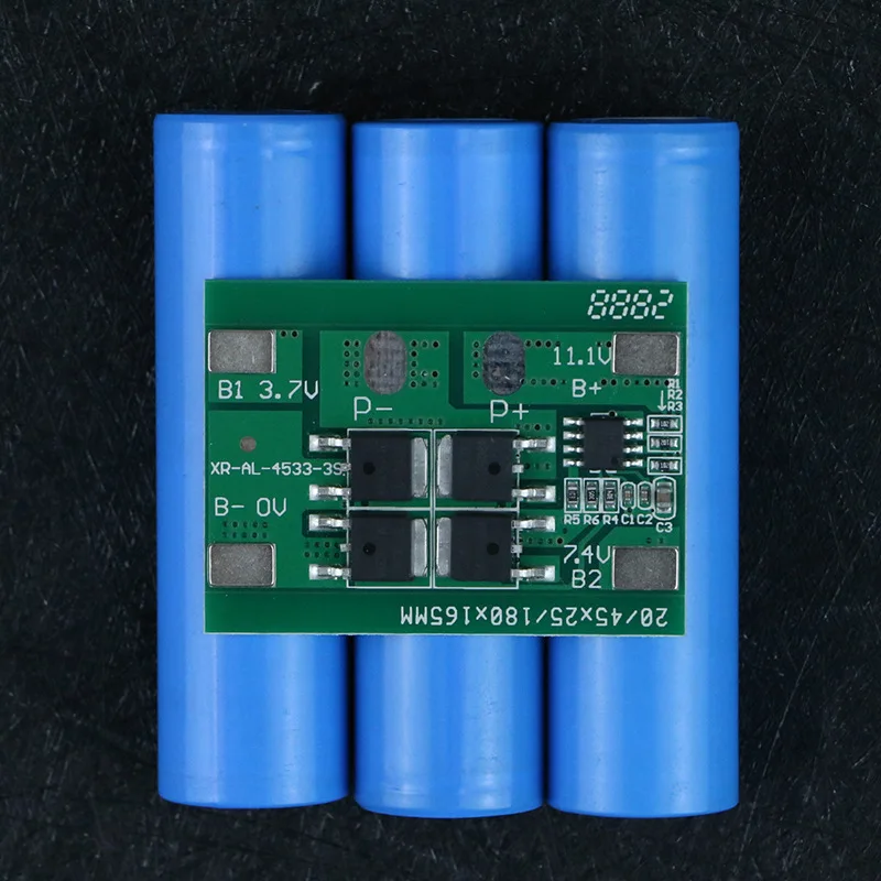 BMS 3S 10A 11.1V common port 18650 lithium battery bms protection board continuous 10A protection current 35A