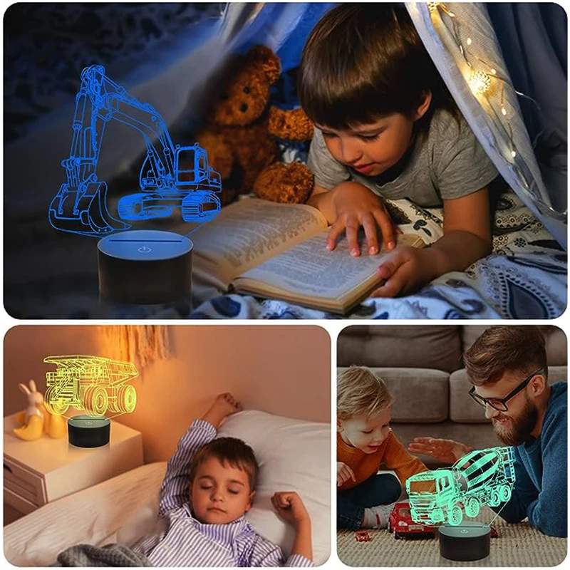 Home Decoration 3D Led Desk Table Lamp 7 Color Changing Animal LED Night Light