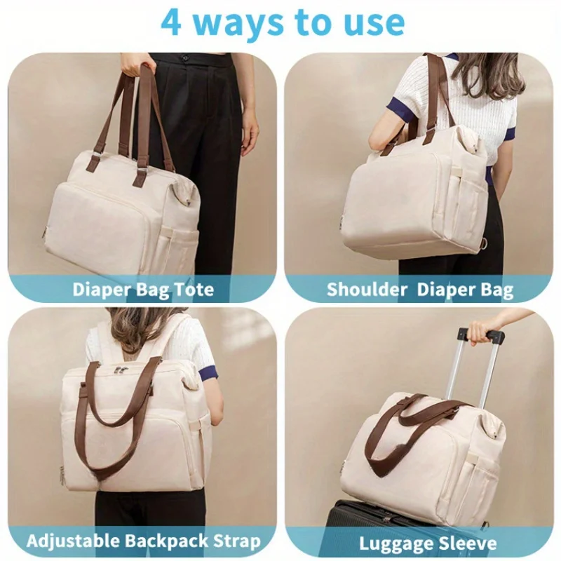 Large Capacity Tote Baby Diaper Bag Mommy Backpack Hospital Weekender Maternity bag newborn baby essential with pacifier case