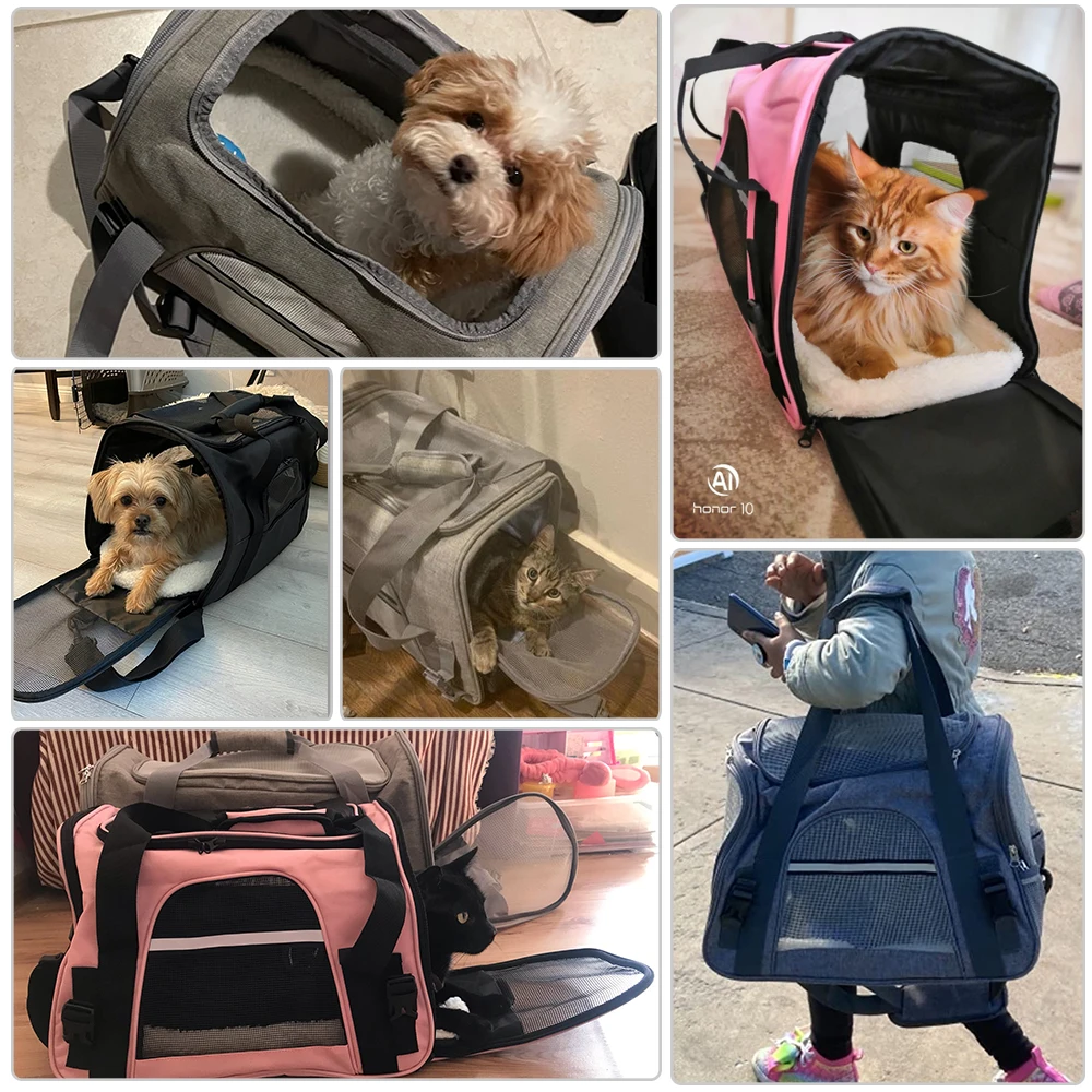 Airline Travel Pet Bag Carrier Dog Portable Mesh Outdoor Sling large capacity Pet Cat Dog Carrier Bag Pet carriers