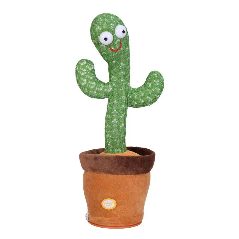 Rocking dancing cactus Tiktok with singing scholar speak hundreds of Chinese and English song plush toy figures