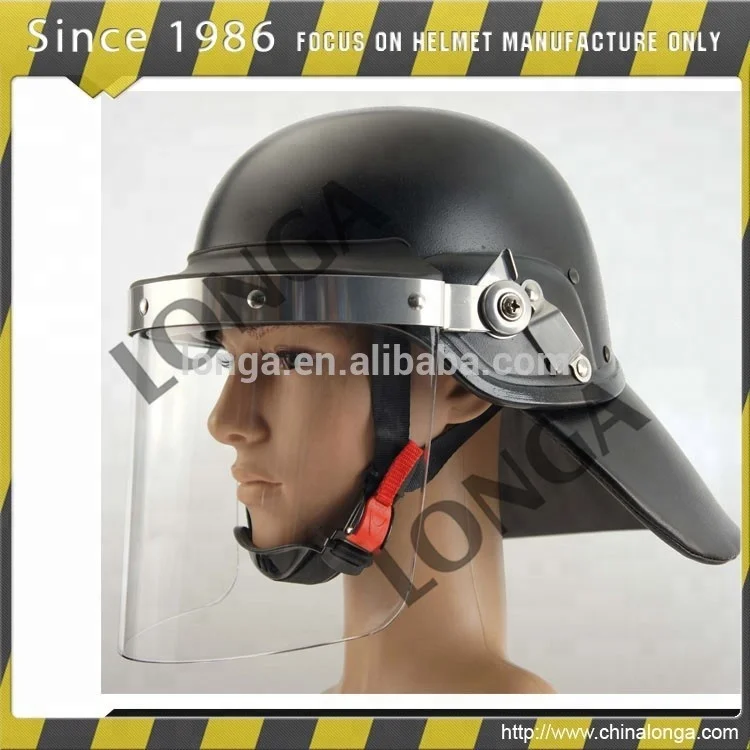 Factory supply Standard abs high impact anti fog  Anti riot helmet with visor