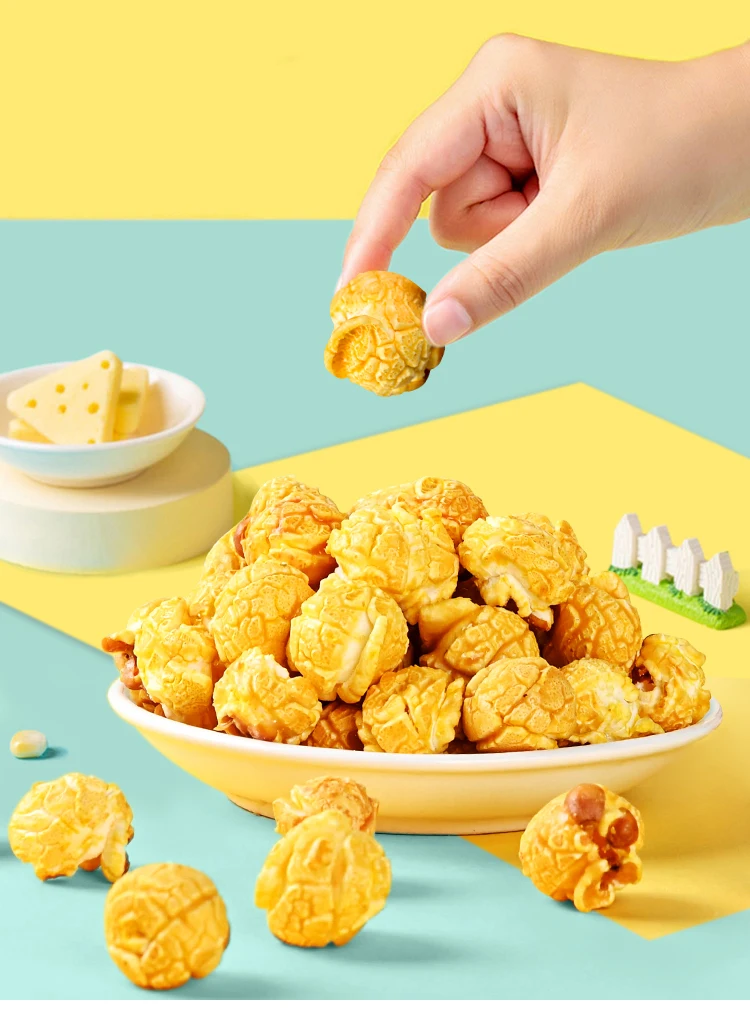 Popcorn is a delicious creamy caramel flavored popcorn Chinese cereal snack made from corn 888g /popcorn