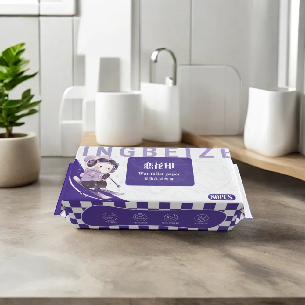 Water-Soluble and Degradable Wet Baby Toilet Paper Flushable Wet Wipes for Cleaning Use