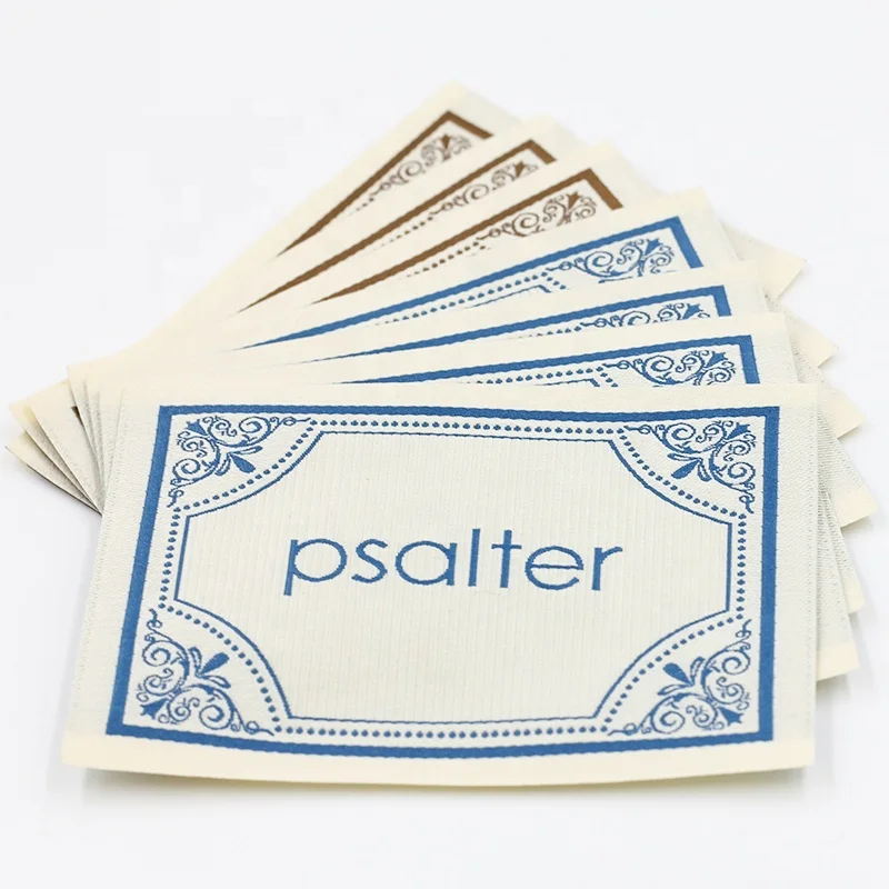 Custom Neck Tags Garment Labels Woven Tags Size Label T-shirt woven labels Tag for Clothes