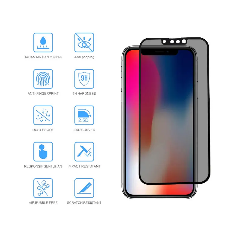 Peep proof 100D Ceramics High Definition Protector Film Peep proof Screen Film for IPhone 13 12 11 Pro Max Mini SE  Xs Xr