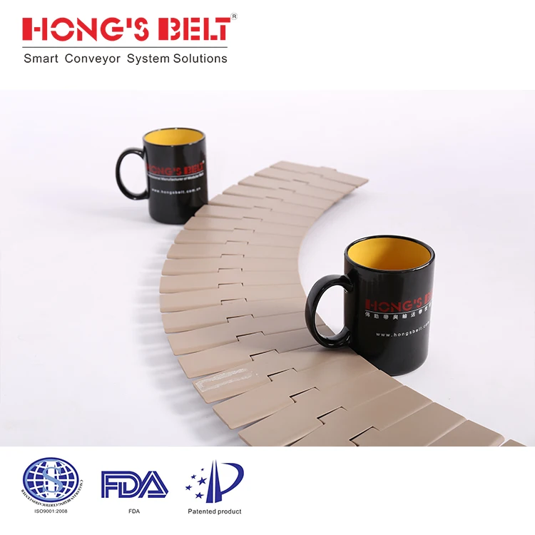 Hongsbelt HS-880TAB-K600 Transfer plastic chains Tabletop Chain for Beverage Industry