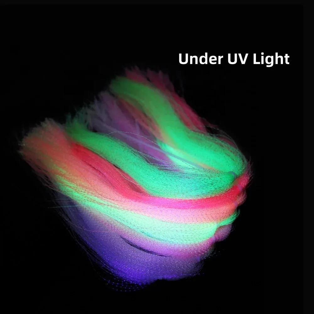 Wholesale UV Crystal Flash Holographic Tinsel Krystal Twisted Flashabou Sparkle Streamer Fly Tying Materials