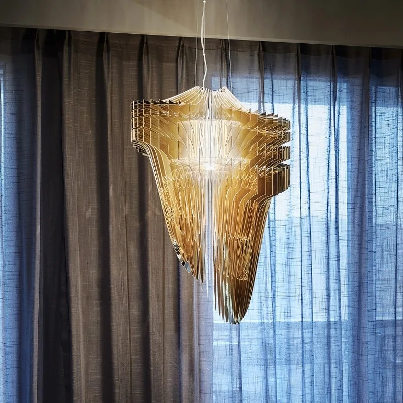 Italy Nordic Light Designs Pendent Light Gold Iron Acrylic Project Lamp Creative Personality Bar Chandelier