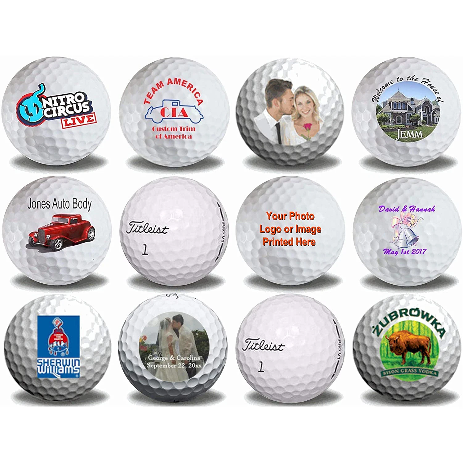 Custom Golf Ball Logo Text Printing Personalized