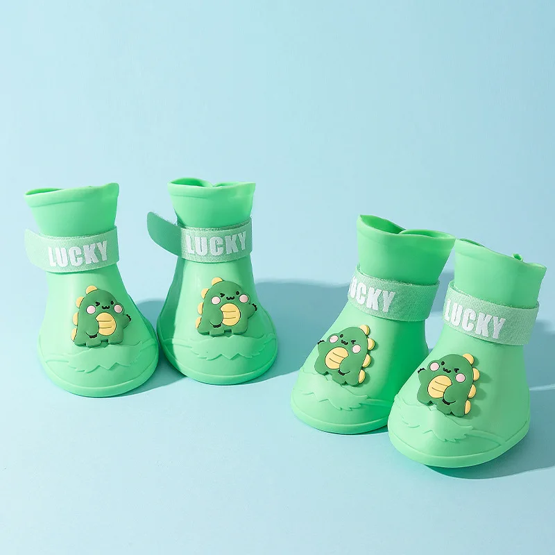 High quality fashion waterproof dog shoes pet wint breathable dog shoes waterproof silicone pet shoes