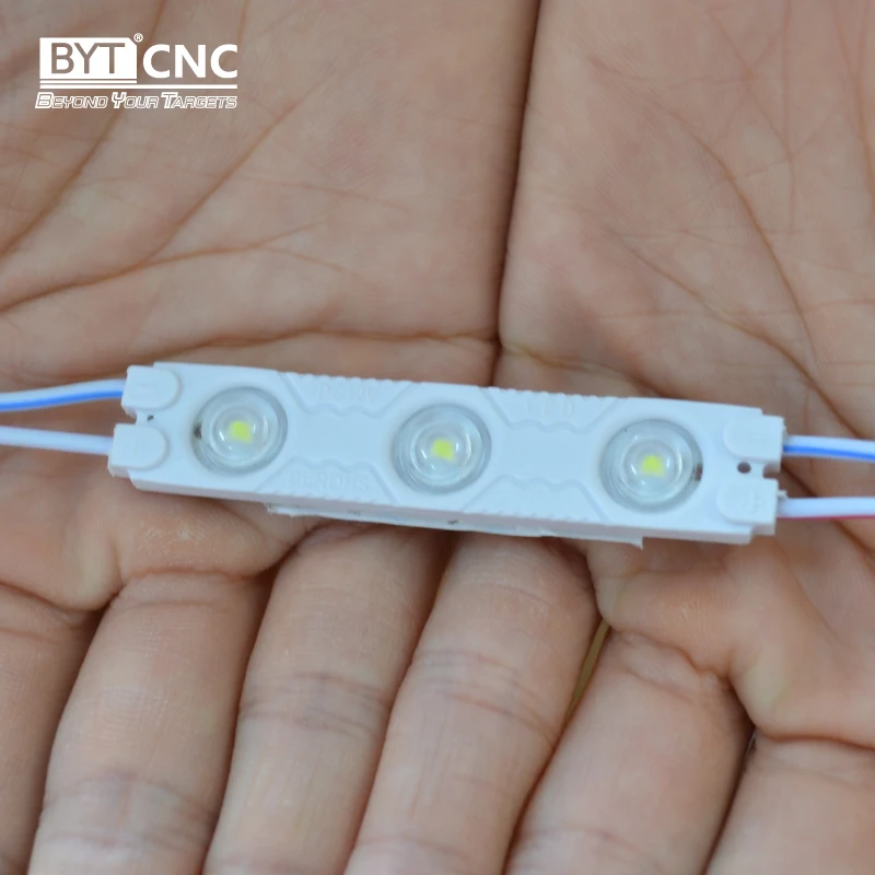 BYTCNC High Power IP65 DC12V 3 Leds 2835 Module Lens Cold White  LED Module