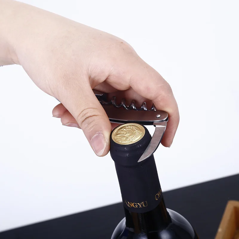 Stainless Steel Bottle Shaped Wine Gift Set Kit Corkscrew Opener Wine Bottle Shape Tools Wine Bottle Accessoris Gift Set