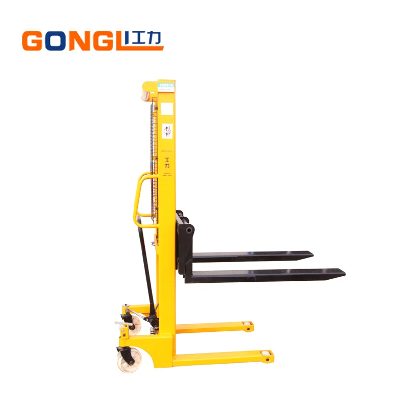 
GL-0051 Manual Forklifts & Pallet Stackers Easy Lifting of Lighter Loads 1100LBs in Small Warehouse Light Industrial Environment 