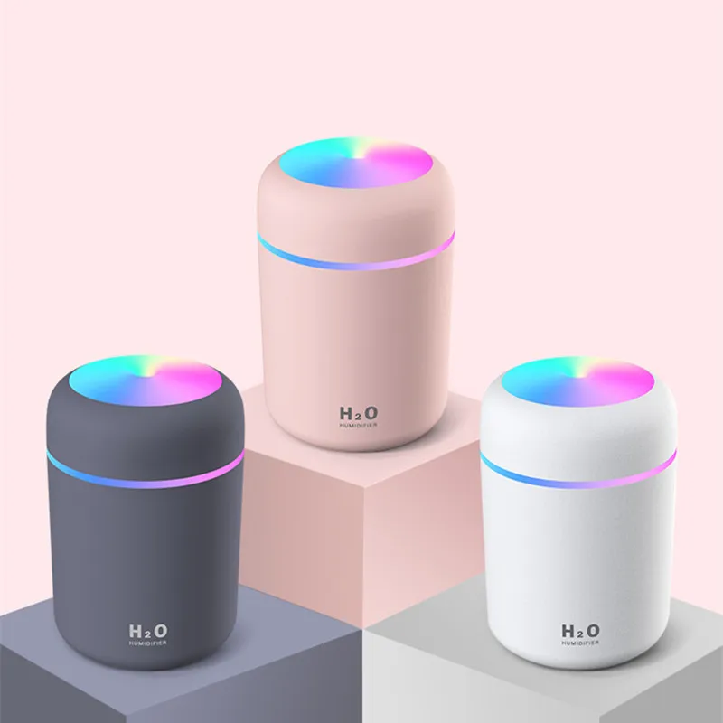 Smart H2O LED Portable Mini Air Purifier Home Bedroom Car Cold Mist Diffuser Humidifier