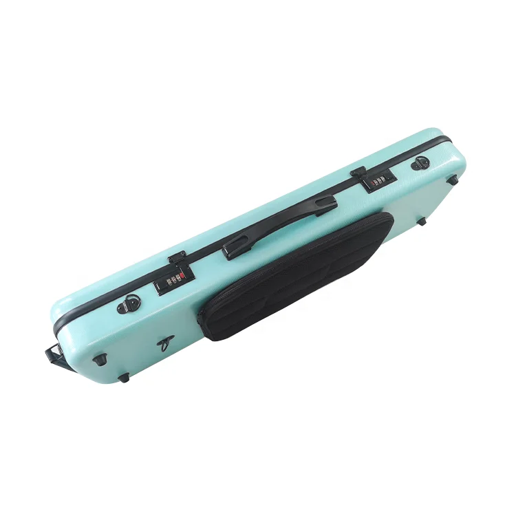 Gaosijia Layers of fiberglass aviation foam  and polycarbonate   composite adjustable  oblong  violin  case G-2003VP 4/4 3/4