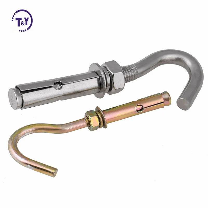 Zinc Plated J Type Sleeve Anchor Hook Expansion Bolts for Solar Water Heater